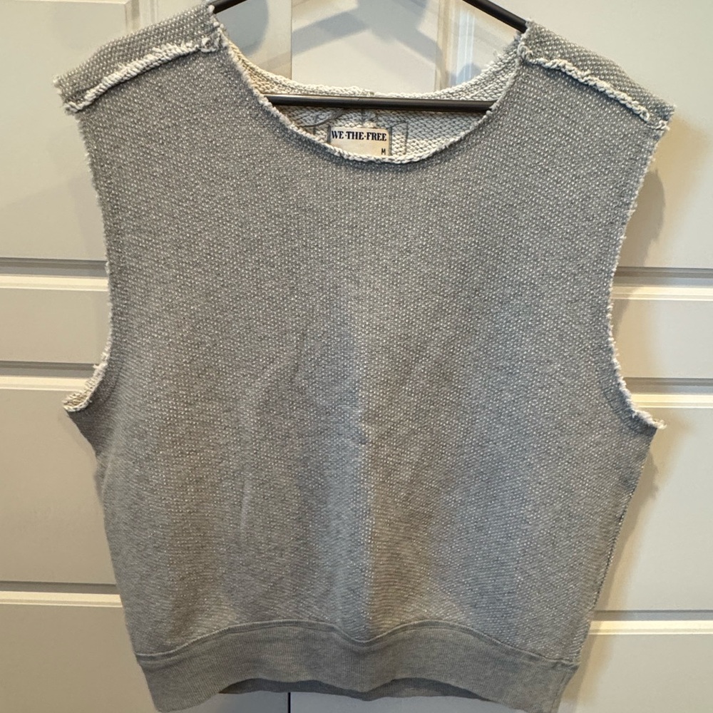 We The Free Light Gray Knit Top